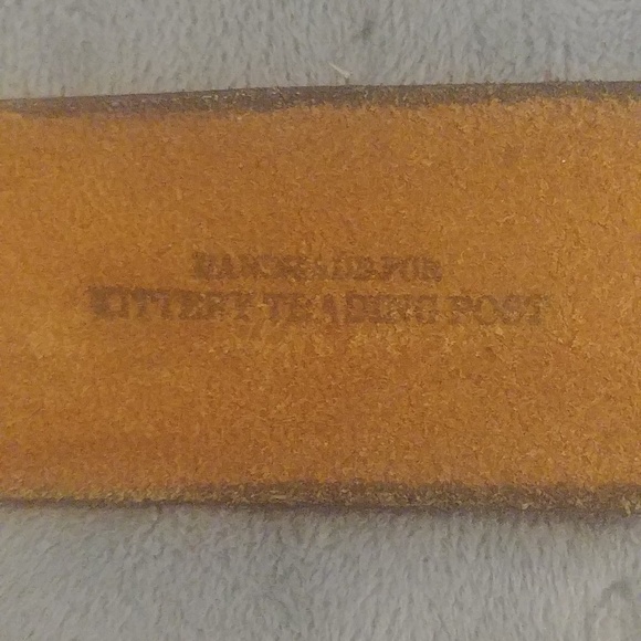 Brass and leather Dollar sign vintage belt - Picture 5 of 8